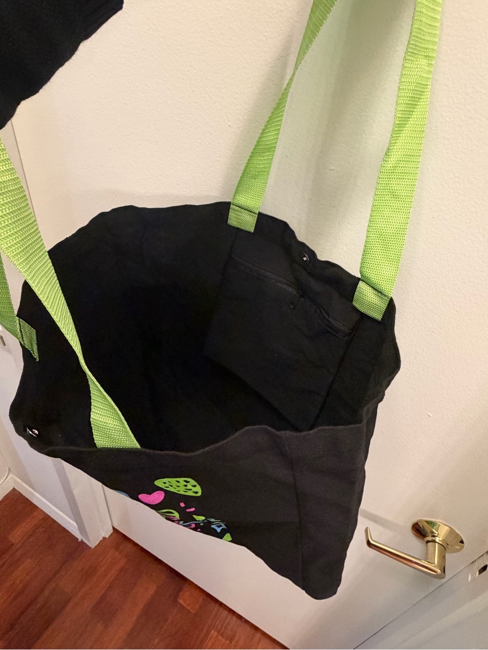 Puerto Rico Festival Graphic Tote Bag Black Neon Multicolor - Picture 5 of 5